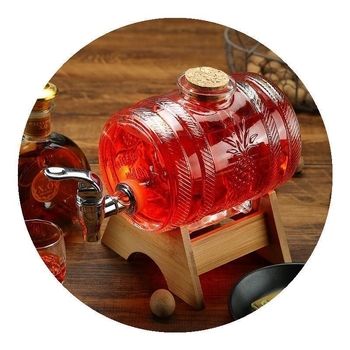 Naujas sandarus 2 kg burbulinis buitinis vyno butelis su čiaupo pagrindu vyno butelis vyno butelis medicininis vyno indelis su nuolaida