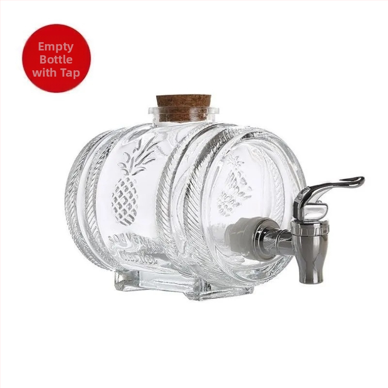 Naujas sandarus 2 kg burbulinis buitinis vyno butelis su čiaupo pagrindu vyno butelis vyno butelis medicininis vyno indelis su nuolaida