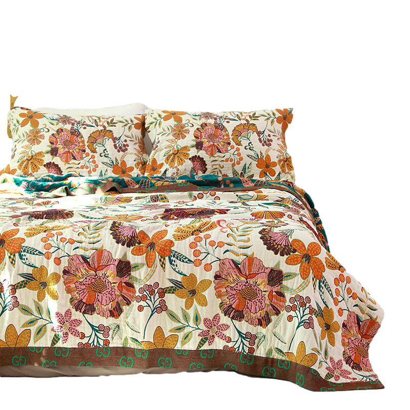 Ljetni petoslojni gaza ručnik deka vanjska trgovina 2025 nova uredska deka za spavanje pamučna deka za klima uređaj veleprodaja