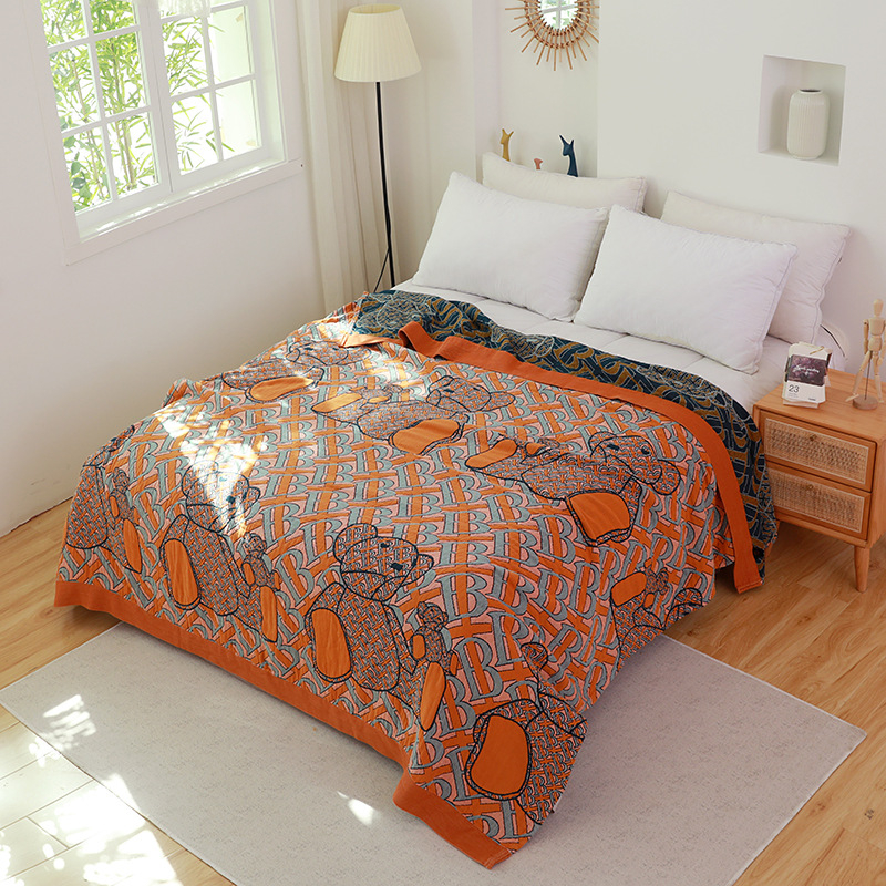 Ljetni petoslojni gaza ručnik deka vanjska trgovina 2025 nova uredska deka za spavanje pamučna deka za klima uređaj veleprodaja