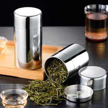 304 rozsdamentes acél teáskanna dupla fedéllel lezárt teáskanna univerzális teatartó hordozható utazószemcsés üveg lezárt üveg