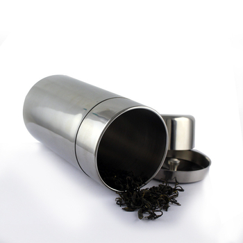 Βάζο τσαγιού από ανοξείδωτο ατσάλι 304 με διπλό καπάκι, σφραγισμένο βάζο τσαγιού, φορητό βάζο σιτηρών ταξιδιού, σφραγισμένο βάζο