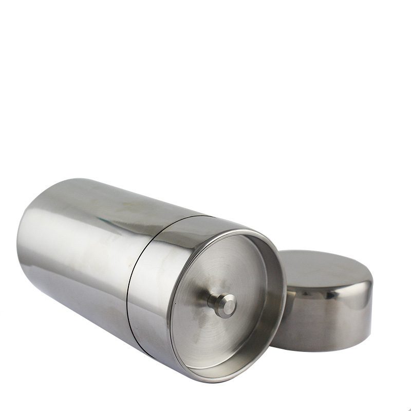 304 rozsdamentes acél teáskanna dupla fedéllel lezárt teáskanna univerzális teatartó hordozható utazószemcsés üveg lezárt üveg