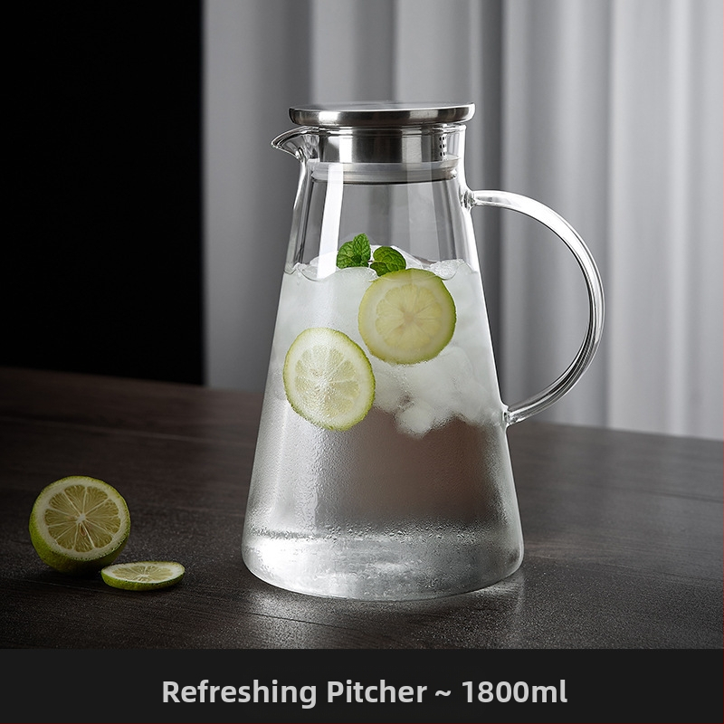 Gamyklinis tiekimas su dideliu borosilikato trikampiu puodu, permatomu, sutirštintu vėsaus vandens virduliu, paprastu buitiniu didelės talpos gėrimų trikampiu puodu.