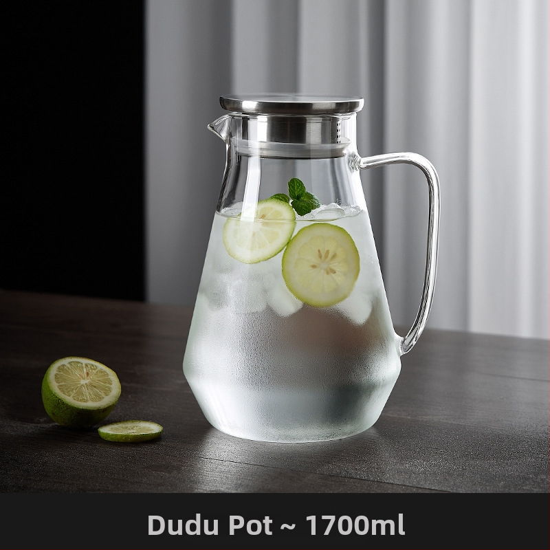 Gamyklinis tiekimas su dideliu borosilikato trikampiu puodu, permatomu, sutirštintu vėsaus vandens virduliu, paprastu buitiniu didelės talpos gėrimų trikampiu puodu.