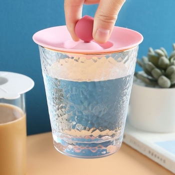 Στρογγυλό καπάκι σιλικόνης, κεραμικό καπάκι κύπελου, γυάλινο φλιτζάνι, αξεσουάρ τσαγιού, καπάκι κούπας σκόνης