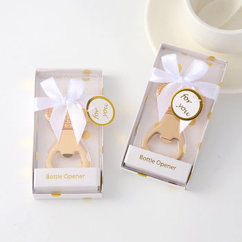 Ένα κομμάτι παράδοσης δημιουργικού σχεδιασμού ανοιχτήρι μπουκαλιών Golden Crown δώρο κουτί δώρου υψηλής ποιότητας αναμνηστικό πάρτι επιστροφής γάμου