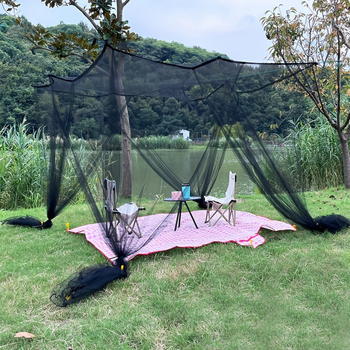 Suvine õues kämpingu sääsevõrk neljaukseline telk Palace sääsevõrk paigaldusvaba suurenenud krüptimisega ruudukujuline võrk voodimantel