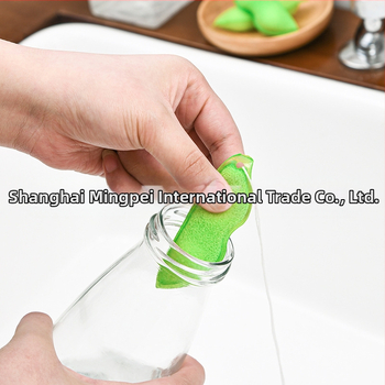 Jaapani SP herneste puhastusklaasist pudelipudeli maagiline käsn pühkige armas harjatud ubade puhastuskäsn 3 tükki