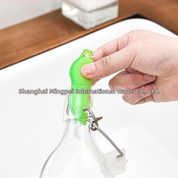 Jaapani SP herneste puhastusklaasist pudelipudeli maagiline käsn pühkige armas harjatud ubade puhastuskäsn 3 tükki