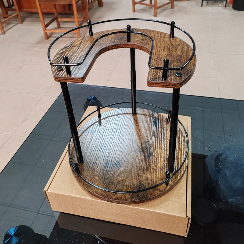 В наличност, плот, дървена дъска за съхранение на козметични чинии, кухненски рафт за съхранение на бутилки с подправки, олио, сол, сос и оцет, трансграничен