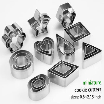 Tarpvalstybiniai 30 vnt. skardos dėžutės sausainių formos mini cukraus sausainių spausdinimo kostiumai kepimo įrankiai