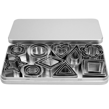 Tarpvalstybiniai 30 vnt. skardos dėžutės sausainių formos mini cukraus sausainių spausdinimo kostiumai kepimo įrankiai