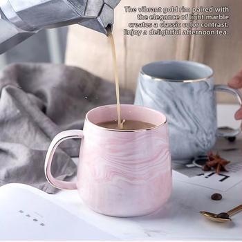 Põhjamaade lihtne marmormuster, loominguline, 520 paarile mõeldud hommikusöögitass, kohvitass, paarile mõeldud veetassipaar