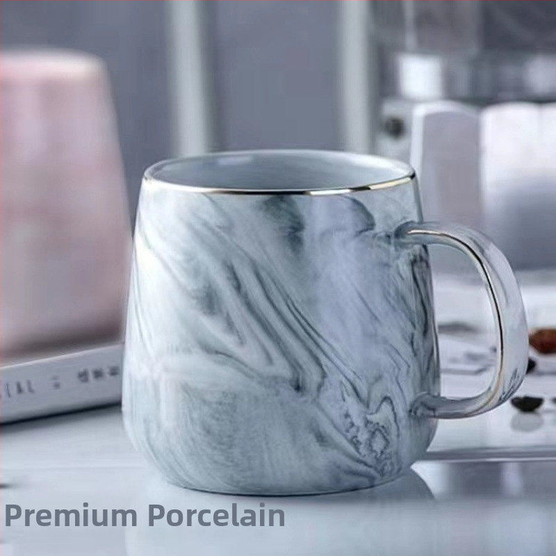 Põhjamaade lihtne marmormuster, loominguline, 520 paarile mõeldud hommikusöögitass, kohvitass, paarile mõeldud veetassipaar