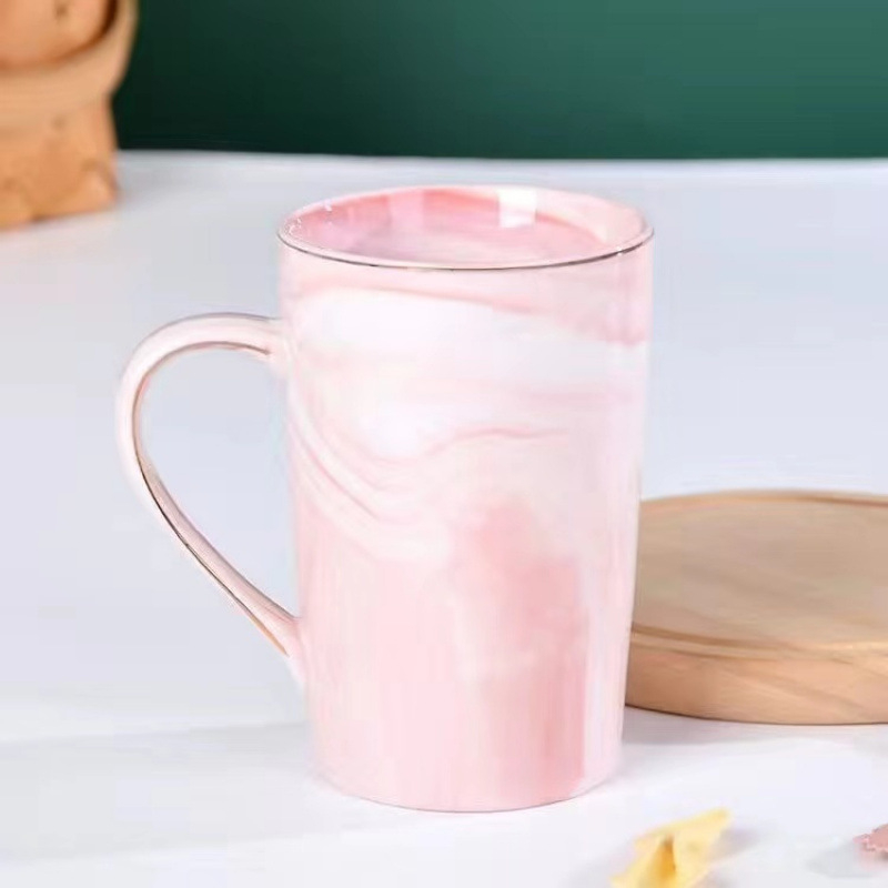 Põhjamaade lihtne marmormuster, loominguline, 520 paarile mõeldud hommikusöögitass, kohvitass, paarile mõeldud veetassipaar