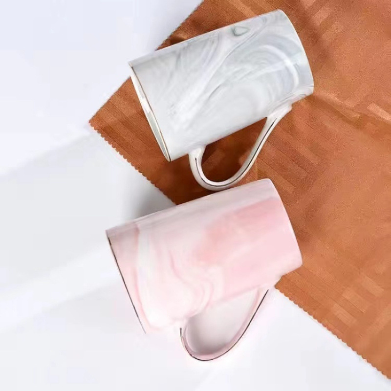 Põhjamaade lihtne marmormuster, loominguline, 520 paarile mõeldud hommikusöögitass, kohvitass, paarile mõeldud veetassipaar