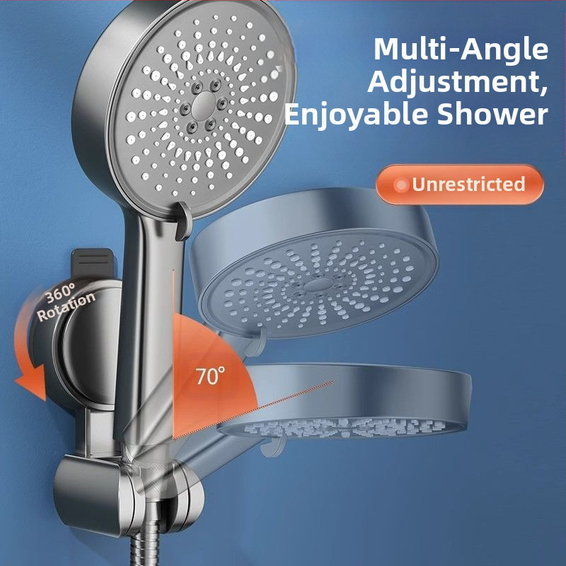 Скоба за душ с вендуза, фиксирана, подвижна, регулируема, стойка за душ за баня, аксесоари за спринклери, без перфоратор