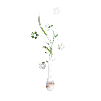 JM3193 tarpvalstybiniai akriliniai vazos gėlių veidrodiniai lipdukai namų fonui, svetainei, valgomajam, lipnūs fono dekoratyviniai lipdukai