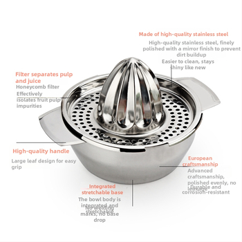 Gamyklinis tiesioginis nerūdijančio plieno rankinis sulčiaspaudė apelsinų sulčių citrinų rankinis spaudimas nešiojamas sulčiaspaudė didmeninė sulčiaspaudė