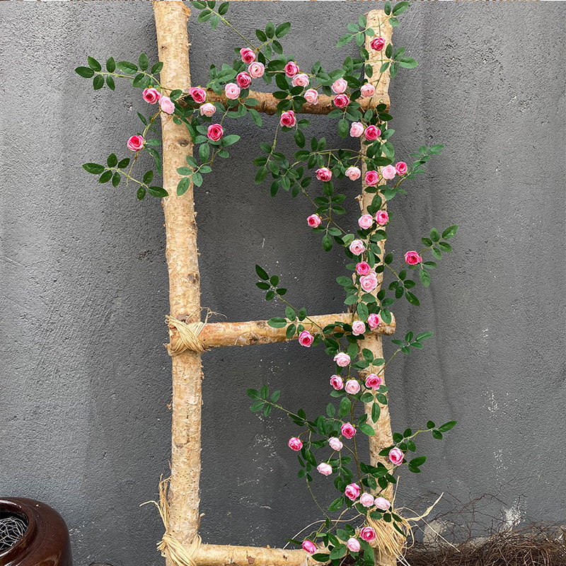 Simulācijas rožu vīnogulājs plastmasas viltus zieds rožu zieds sienas karājas vīnogulāja sienas iekštelpu griestu dekorēšana ekranēšana vairumtirdzniecība