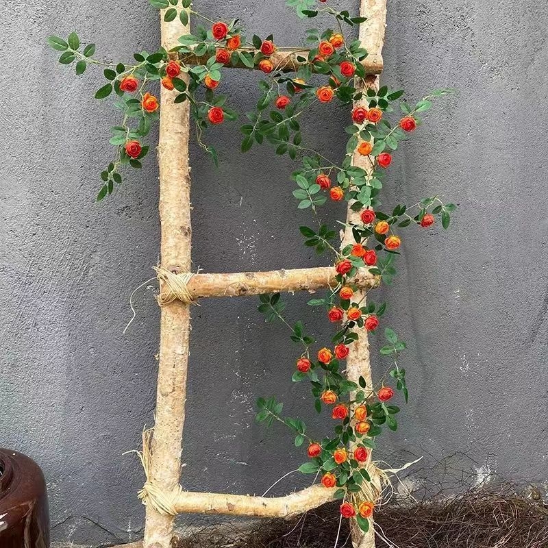 Simulācijas rožu vīnogulājs plastmasas viltus zieds rožu zieds sienas karājas vīnogulāja sienas iekštelpu griestu dekorēšana ekranēšana vairumtirdzniecība