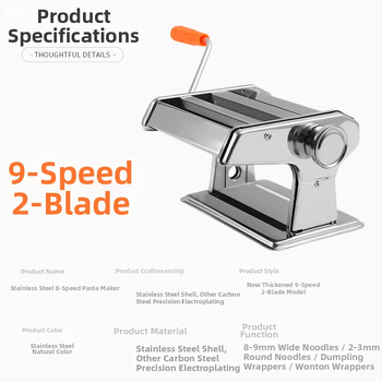 Piiriülene köögitarbed Kodumajapidamises kasutatav multifunktsionaalne nuudlimasin Kahe noaga kööginuudlipress Wontoni naharullimismasin Hulgimüük