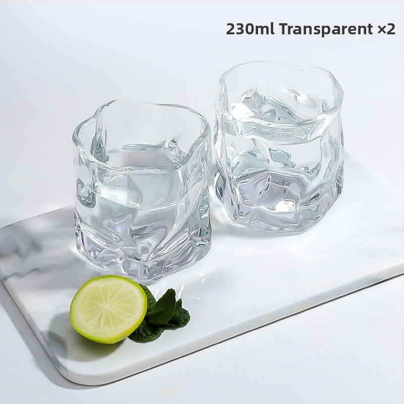 Ebakorrapärane klaasist tass, keerdtass, viski külma veega klaas, puuviljaveini tass, välismaine veini šampanjaklaas, loominguline veiniklaas