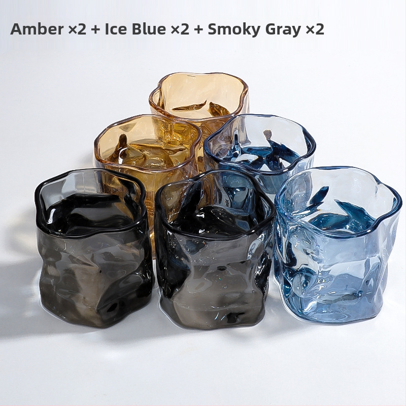 Ebakorrapärane klaasist tass, keerdtass, viski külma veega klaas, puuviljaveini tass, välismaine veini šampanjaklaas, loominguline veiniklaas