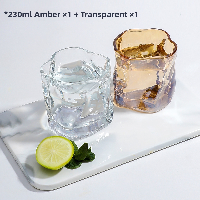 Ebakorrapärane klaasist tass, keerdtass, viski külma veega klaas, puuviljaveini tass, välismaine veini šampanjaklaas, loominguline veiniklaas