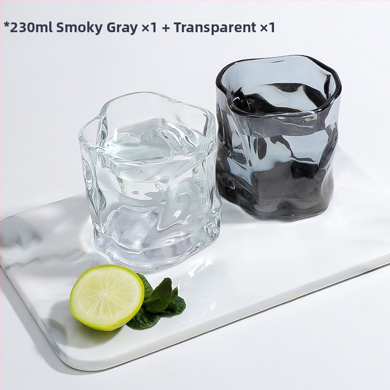 Ebakorrapärane klaasist tass, keerdtass, viski külma veega klaas, puuviljaveini tass, välismaine veini šampanjaklaas, loominguline veiniklaas