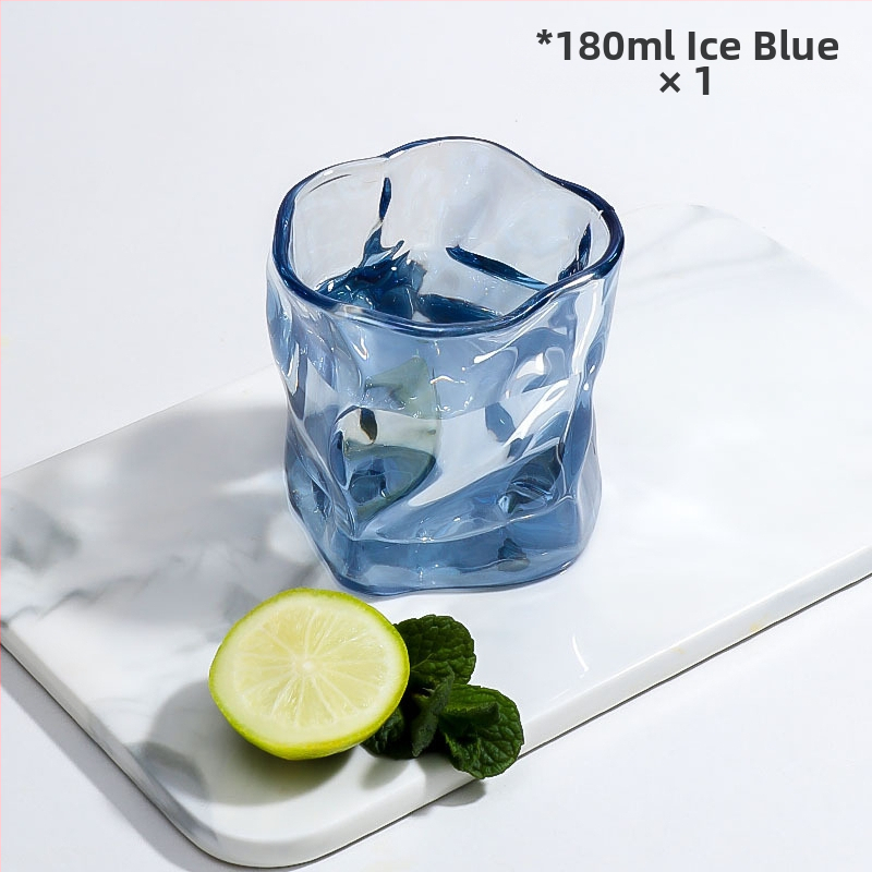 Ebakorrapärane klaasist tass, keerdtass, viski külma veega klaas, puuviljaveini tass, välismaine veini šampanjaklaas, loominguline veiniklaas