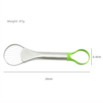 Nerūdijančio plieno avokado peilis, pjaustantis vaisius, nerūdijančio plieno vaisių skirstytuvas, geltonas persikas iki šerdies drakono vaisių pjaustyklė