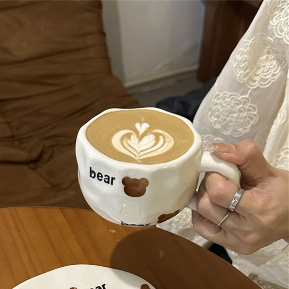 Korea stiilis käsitsi maalitud lilleline käsitsi valmistatud keraamiline kohvitass, piiriülene väärtuslik hommikusöögitass, lattetass