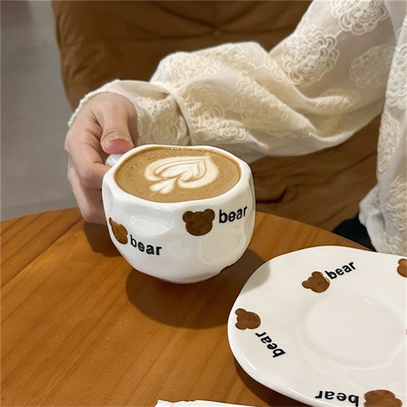 Korea stiilis käsitsi maalitud lilleline käsitsi valmistatud keraamiline kohvitass, piiriülene väärtuslik hommikusöögitass, lattetass