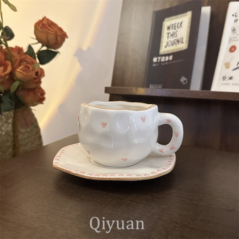 Korea stiilis käsitsi maalitud lilleline käsitsi valmistatud keraamiline kohvitass, piiriülene väärtuslik hommikusöögitass, lattetass