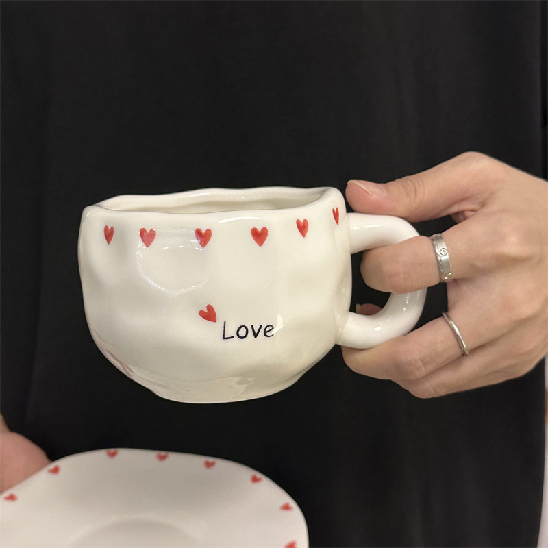 Korea stiilis käsitsi maalitud lilleline käsitsi valmistatud keraamiline kohvitass, piiriülene väärtuslik hommikusöögitass, lattetass