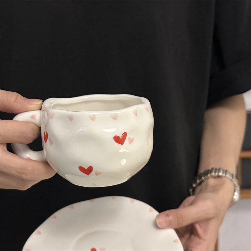 Korea stiilis käsitsi maalitud lilleline käsitsi valmistatud keraamiline kohvitass, piiriülene väärtuslik hommikusöögitass, lattetass