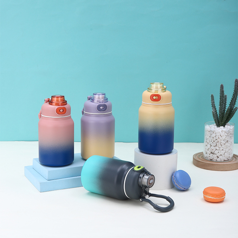 Θερμός μεγάλης χωρητικότητας από ανοξείδωτο ατσάλι 316, φορητός βραστήρας για άνδρες και γυναίκες, για υπαίθριες αθλητικές δραστηριότητες, υψηλής χρωματικής αξίας, με διαβάθμιση, για περπάτημα