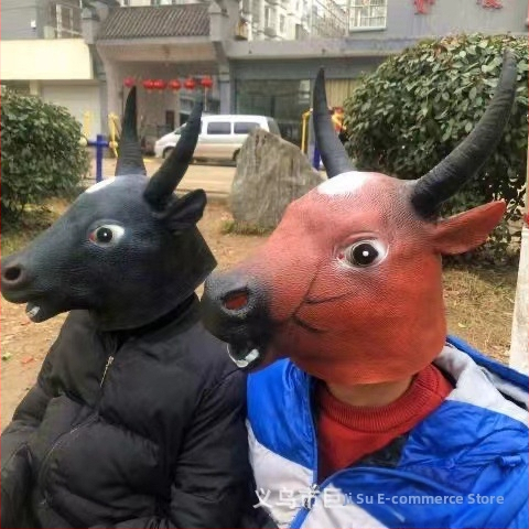 Εργοστάσιο Halloween cosplay Αστείο κεφάλι ζώων Αστεία μάσκα Γλυπτική άμμου Κούνημα Αστεία στηρίγματα Cross Border