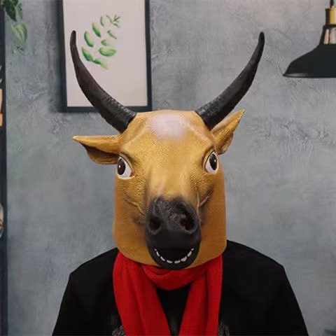 Εργοστάσιο Halloween cosplay Αστείο κεφάλι ζώων Αστεία μάσκα Γλυπτική άμμου Κούνημα Αστεία στηρίγματα Cross Border