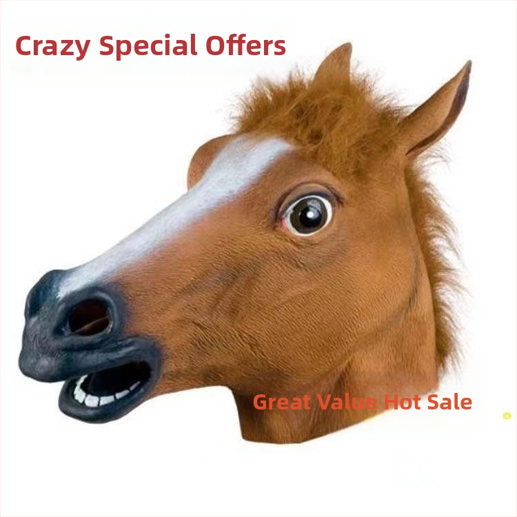 Εργοστάσιο Halloween cosplay Αστείο κεφάλι ζώων Αστεία μάσκα Γλυπτική άμμου Κούνημα Αστεία στηρίγματα Cross Border