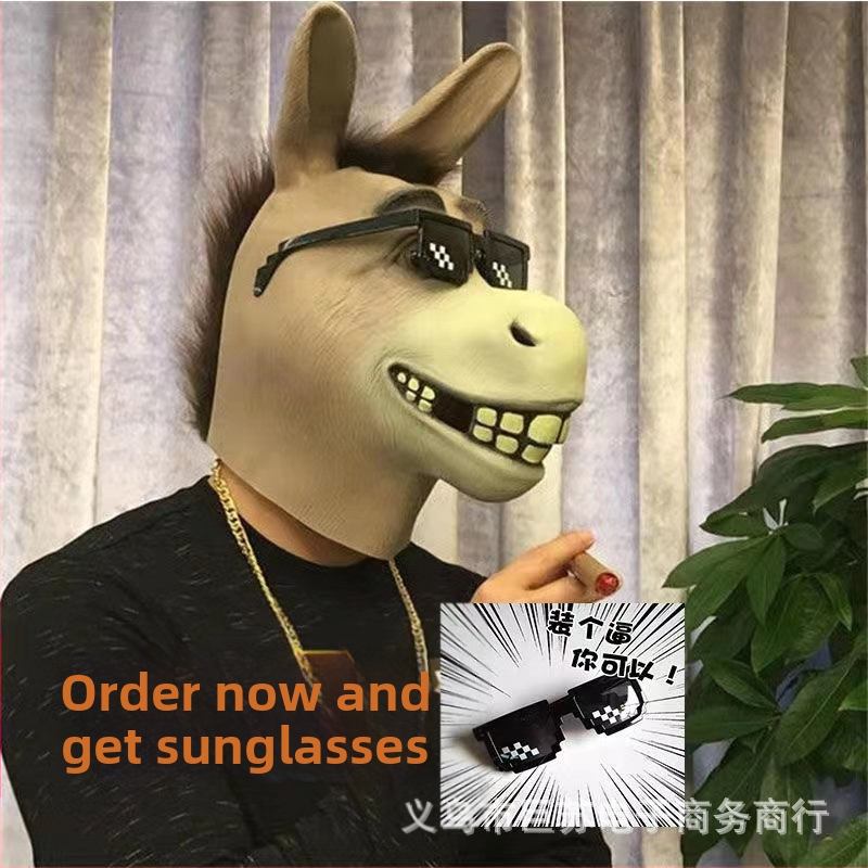 Εργοστάσιο Halloween cosplay Αστείο κεφάλι ζώων Αστεία μάσκα Γλυπτική άμμου Κούνημα Αστεία στηρίγματα Cross Border