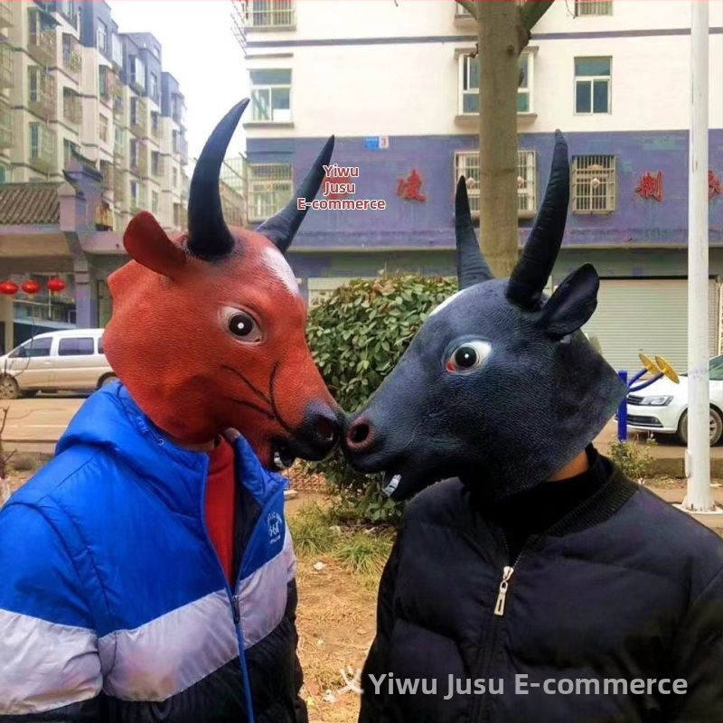 Εργοστάσιο Halloween cosplay Αστείο κεφάλι ζώων Αστεία μάσκα Γλυπτική άμμου Κούνημα Αστεία στηρίγματα Cross Border