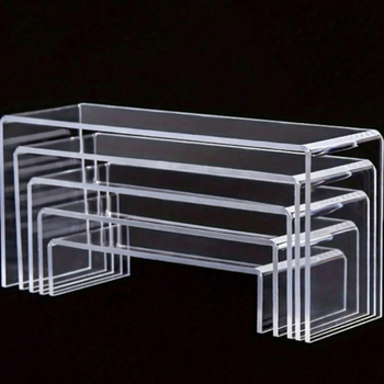 5 τεμάχια Ράφι επίδειξης κέικ σημείου επιδόρπιο Γάμος πάρτι ακρυλικό ράφι αποθήκευσης σε σχήμα U ράφι αποθήκευσης χεριών