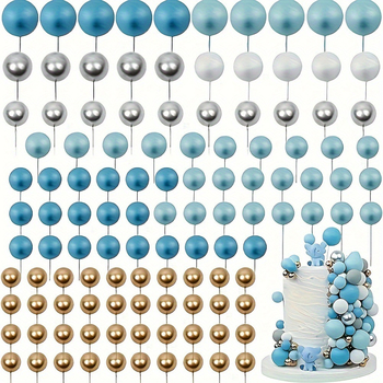 115 броя мини балони със златна топка, декорация за торта, костюм „Направи си сам“ за декорация за сватба, рожден ден, атмосфера...