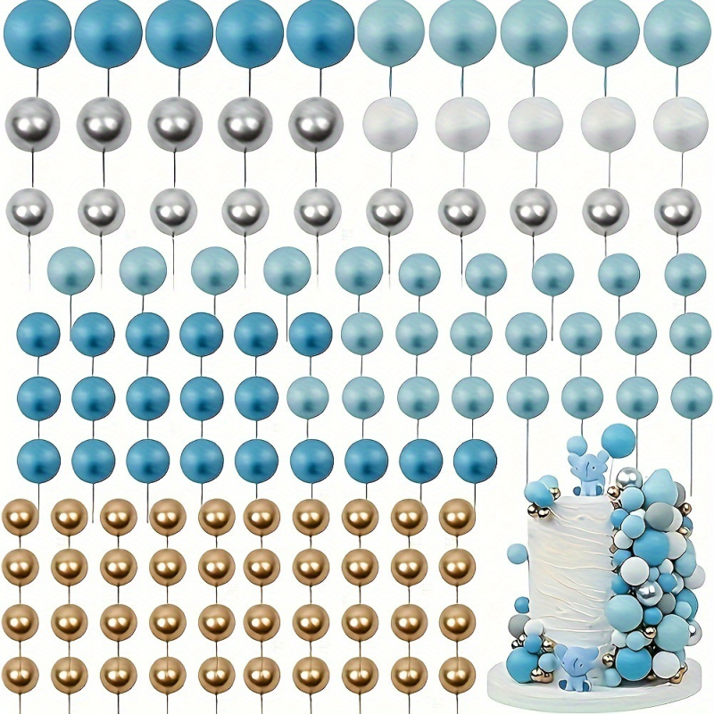 115 броя мини балони със златна топка, декорация за торта, костюм „Направи си сам“ за декорация за сватба, рожден ден, атмосфера...