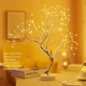 „Amazon“ kalėdinės lemputės, LED mini mažos eglutės lemputės, dekoratyvinės amatų dovanų lemputės namams, darbalaukio stalui, naktinė lemputė