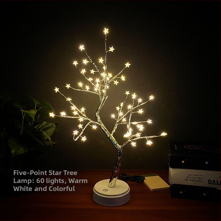 „Amazon“ kalėdinės lemputės, LED mini mažos eglutės lemputės, dekoratyvinės amatų dovanų lemputės namams, darbalaukio stalui, naktinė lemputė