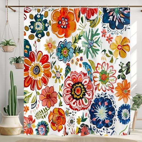 Piiriülene otsetarne dinosauruseteemaline dušikardin, koletislik dušikardin, Jaapani laineteemaline dušikardin, vannitoa kardin, veekindel vahesein